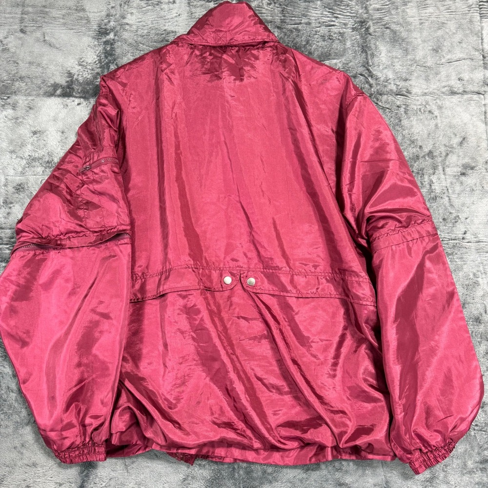 AST Sportswear Mens 5XL Maroon Nylon Tracksuit Zip Off Pants Jacket Set RN 77201 - Picture 9 of 15